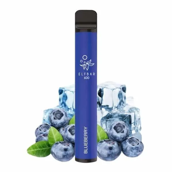 ElfBar 600 Blueberry Einweg-Vape mit 600 Zügen, intensivem Blaubeergeschmack und schlankem Design