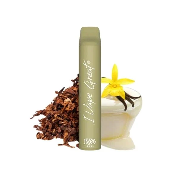 IVG Bar Einweg E-Zigarette Vanilla Custard Tobacco mit 800 Zügen