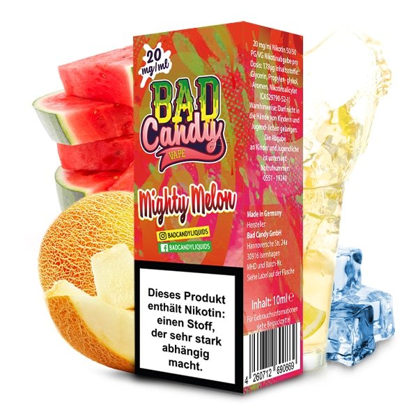 Bad Candy Nikotinsalz Liquid Mighty Melon 10ml