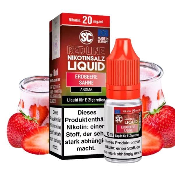 SC Red Line Nikotinsalz Liquid Erdbeere Sahne 10ml