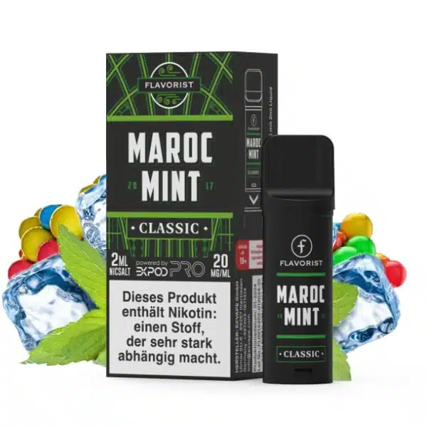 Flavorist Maroc Mint Pod Classic – vorbefüllter Pod mit 2 ml Nikotinsalz-Liquid und marokkanischer Minznote