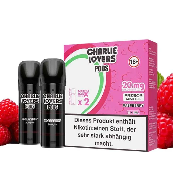 2er Packung Charlie Lovers Pods mit Himbeeren