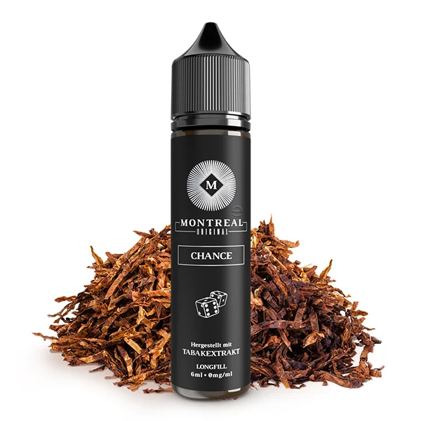 Montreal Chance Longfill Aromaflasche mit Tabakblätter