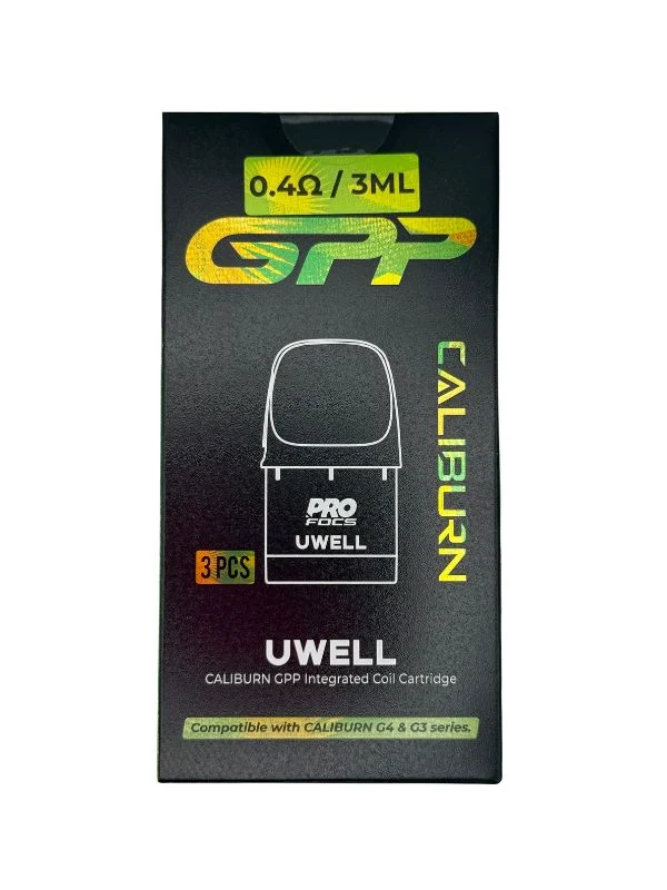 3er-Packung UWELL Caliburn G4 Pods mit 0,4 Ohm, für DL / RDL geeignet