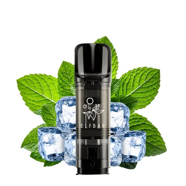 ElfBar ELFA Pods Menthol mit Minzblätter und Eiswürfel