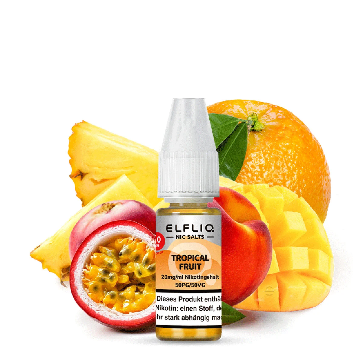 ElfBar ELFLIQ Nikotinsalz Liquid mit Mango, Pfirsich, Orange und Maracuja