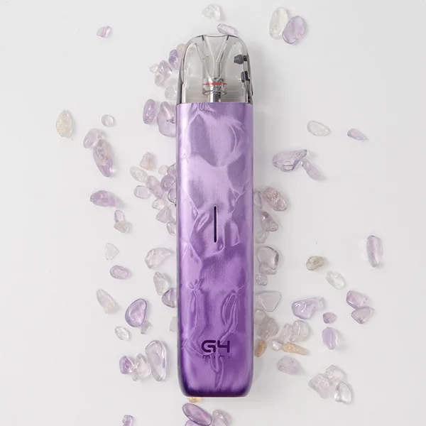 Uwell Caliburn G4 Mini Pod Kit in der Farbe Phoenix Purple auf Dekosteinen