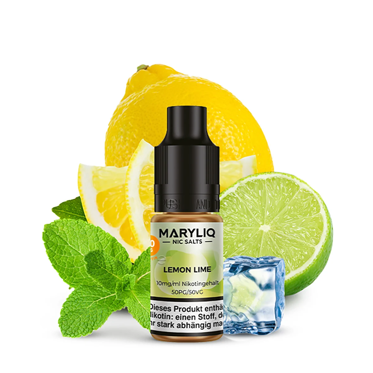 Lost Mary MARYLIQ Liquid Lemon Lime 10ml Flasche mit spritzigem Zitronen- und Limettengeschmack.