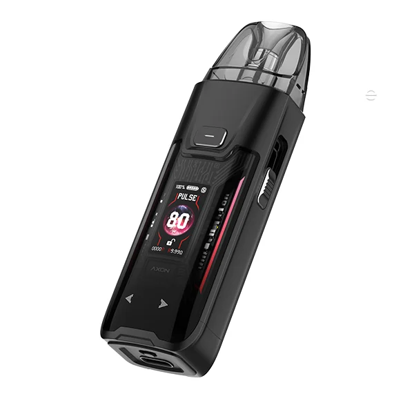 Vaporesso Luxe XR Max 2 Pod Kit in schräger Seitenansicht mit sichtbarem Airflow-Slider