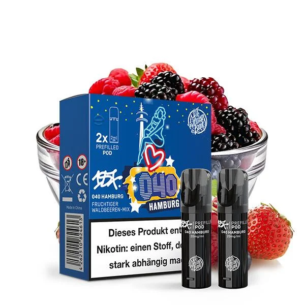 187 Pods 040 Hamburg – Fruchtiger Beerenmix aus roten & dunklen Früchten im ELFA Pod-System