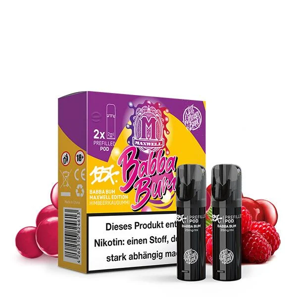 187 Pods Babba Bum – Kaugummi mit Himbeeren & Blaubeeren im ELFA Pod-System