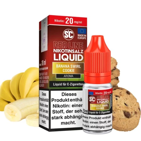 SC Red Line Banana Swirl Cookie Nikotinsalz Liquid 10ml mit Banane und Cookie-Aroma