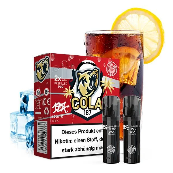 187 Pods Cola – klassischer Cola-Geschmack mit spritziger Frische, kompatibel mit ELFA Pod-System