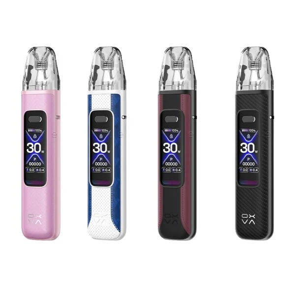 OXVA Xlim Pro 3 Pod Kit in Pink Silk, Sky Blue, Race Red und Black Carbon mit HD-Farbdisplay