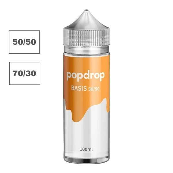 Popdrop Liquid Base 100ml – Vape Base in 50/50 und 70/30 Mischungsverhältnissen