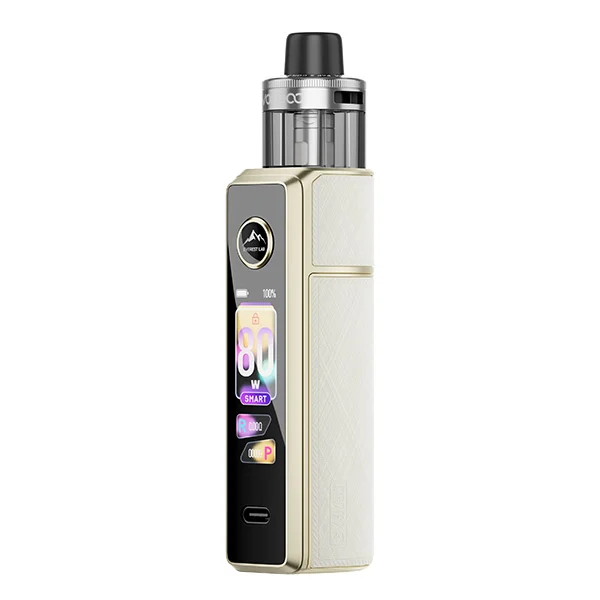 VooPoo Drag X3 Pod Kit Champ Gold mit goldfarbenem Gehäuse und Touchscreen