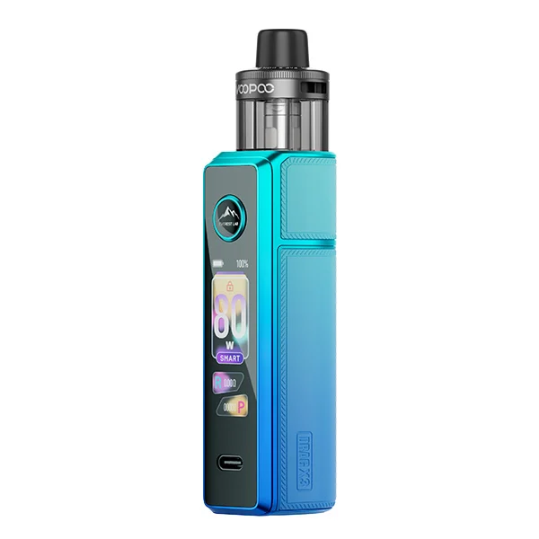 VooPoo Drag X3 Pod Kit Sky Blue mit blauem Farbverlauf und Touchscreen