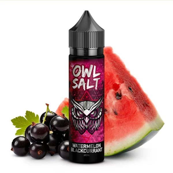 OWL Salt Longfill Watermelon Blackcurrant Aroma – Wassermelone und schwarze Johannisbeere, 10 ml Aroma in 60 ml Longfill-Flasche